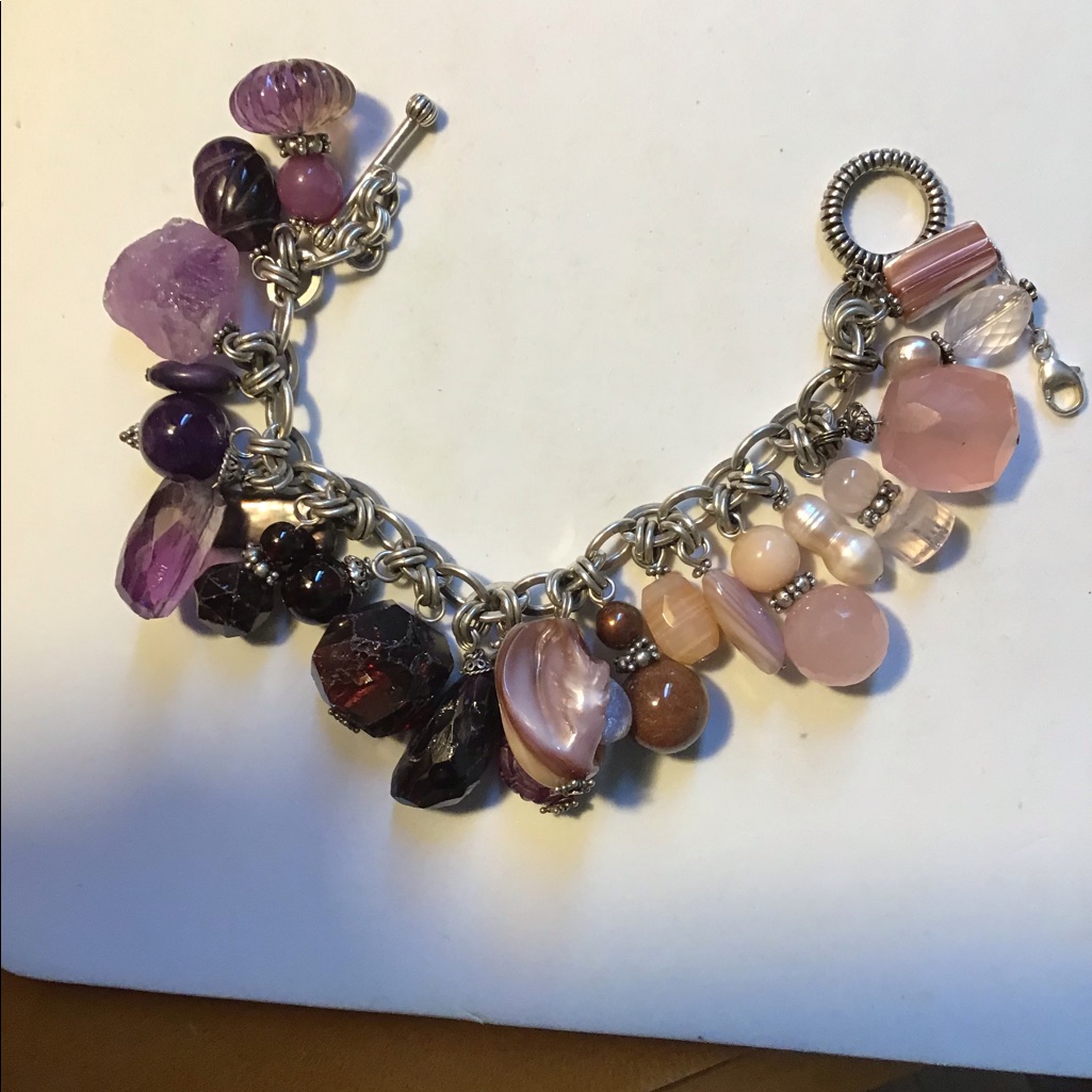 - Stephen Dweck Chunky Semi Precious Charm Bracelet. # Rare Find